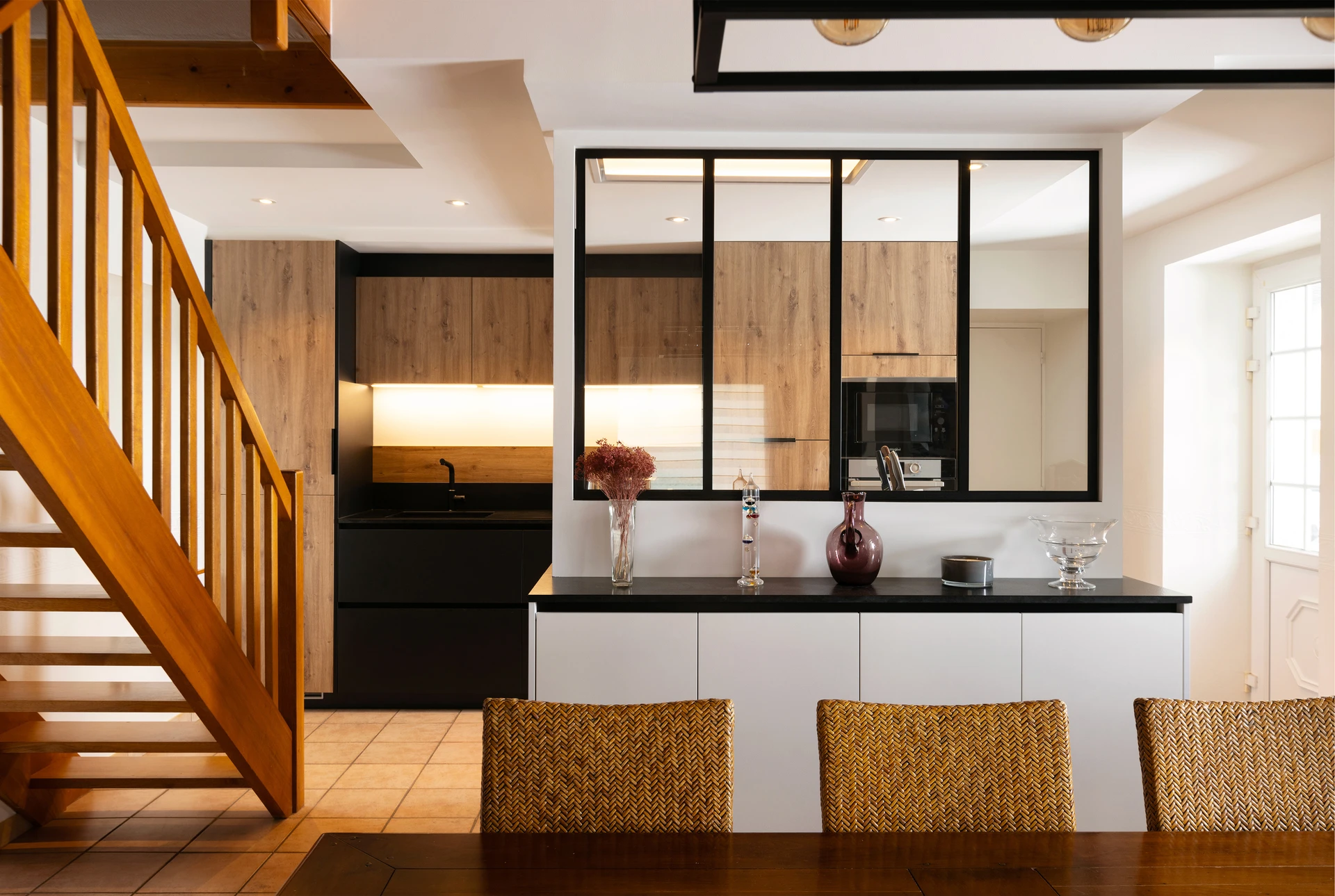 Rénovation Cuisine avec verrière traditionnel Rénovation Cuisine avec verrière traditionnel